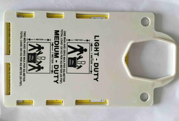ABS Plastic Scaffolding Safety Products Scaffolding Tag Holder Lookout Warning Sign