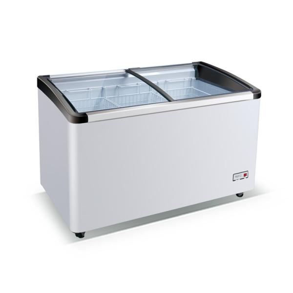 Direct Sale Price Ice Cream Display Freezer Island Refridgerators And Freezers with top sliding glass door