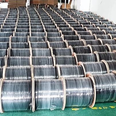 Black messenger wire FTTH optical cable, 4-core, used for communication construction