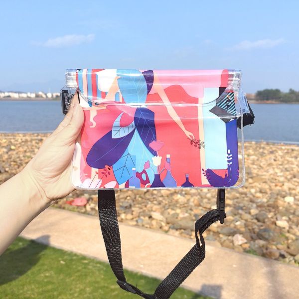 3 слоя герметизированный большой мобильный телефон водонепроницаемый чемодан скользкий провод плавающий водонепроницаемый фанни пакет ПВХ рафтинг на открытом море