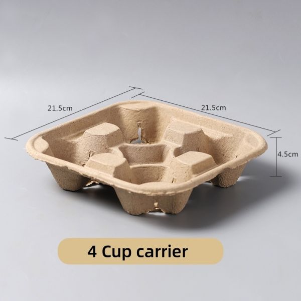 Custom Logo Portable Disposable Two Cup Paper Coffee Cup Holders 30-Day Return Refunds