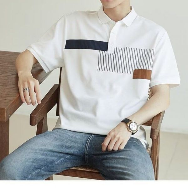 Custom Logo Short Sleeve Golf for Polo Shirt Breathable Quick Dry Made Cotton Solid Pattern for Dry Summer Golf