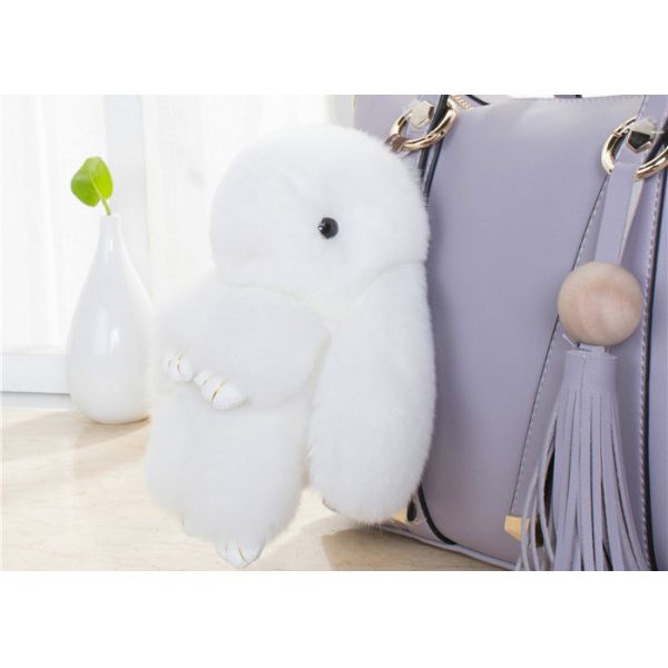 Кролик пушистое Кейчайн с подгонянным цветом, кольцом для ключей кролика зайчика 30г