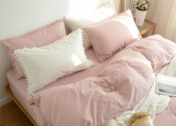 100% Cotton Home Modern Duvet Covers And Shams 4Pcs Cute Color Optional