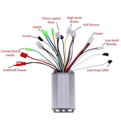 Contrôleur double mode Electric Motorcycle Controller de vitesse de véhicule de l'onde sinusoïdale 60V 72V 1000W 1200W