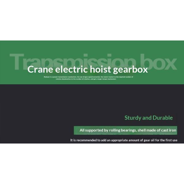 Electric Hoist Gearbox Lifting Reducer with 1 Ton/2 Ton/3 Ton/5 Ton Capacity Green Finish and 1 Year Warranty