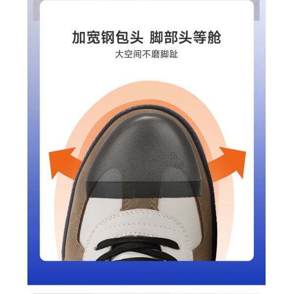 Calzado de seguridad industrial Unisex de microfibra+suede Calzado de trabajo de tendón de res Calzado de seguridad de suela