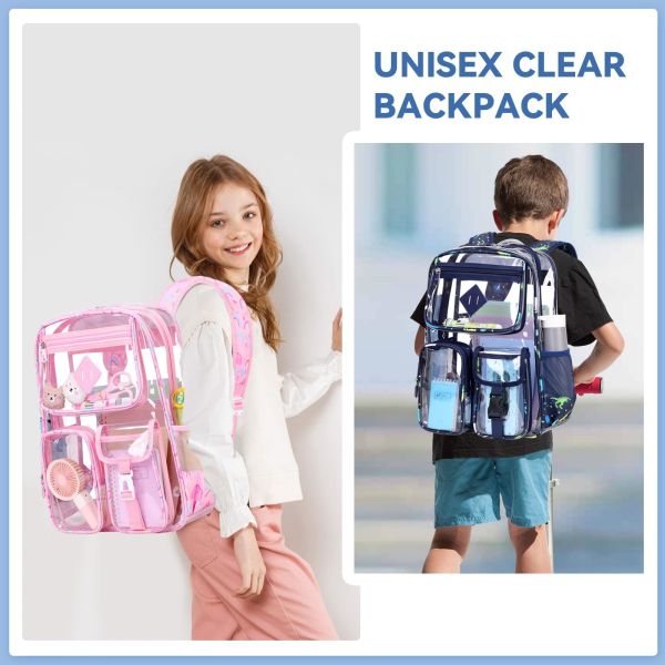 Wholesale Clear Travel Backpack For School Superior PVC Transparent Bookbag For Girls Boys Through School Backpack for men womens Student Backpack