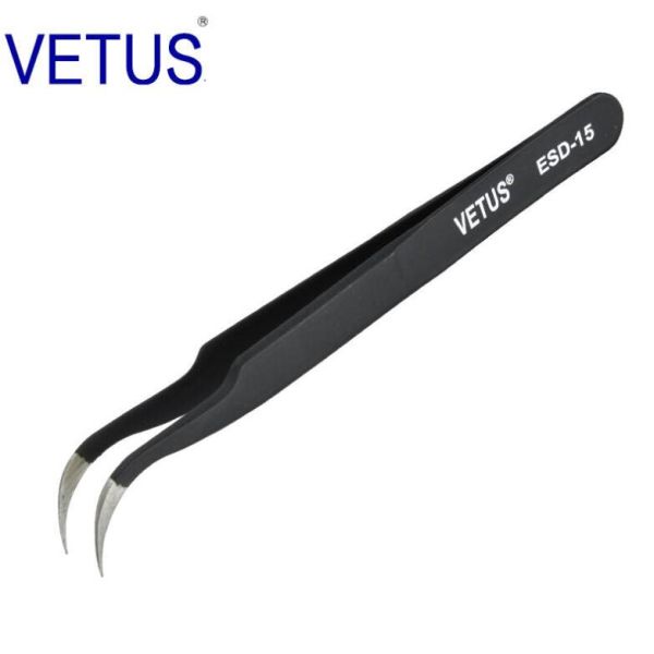 Safe Precision ESD Esd Plastic Tweezers AISI 302 Material Length 110 - 140mm