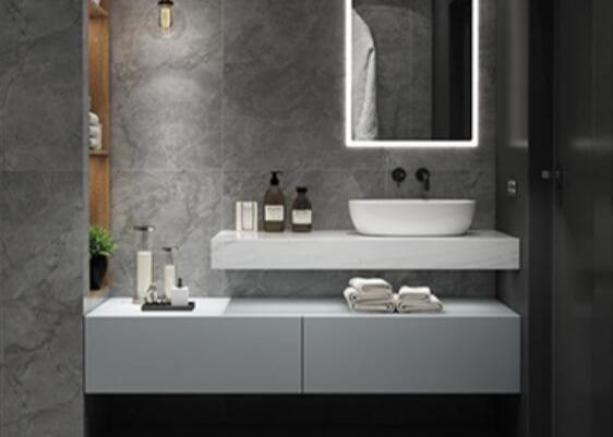 Vaidade contemporânea branca dos armários de banheiro do MDF 1800mm com espelho