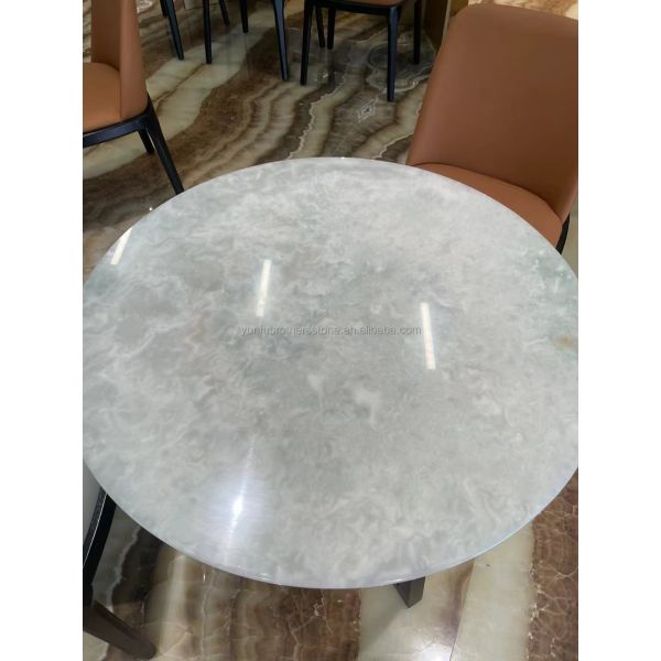 Gold and Blue Onyx Marble Stone for Hotel Floor Luxury Natural Stone Jade Slab Design