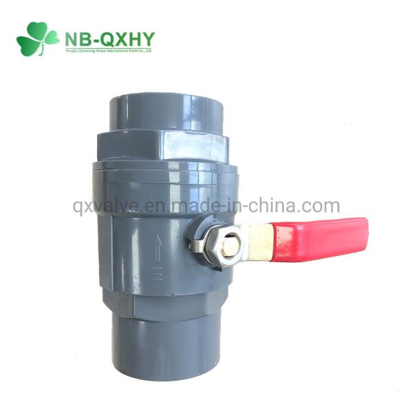 2 Prime Prime Zhejiang PVC Irrigação 2PCS válvula de bola com alça de aço durável
