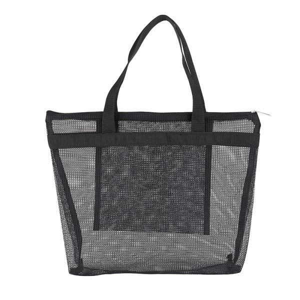 Tote Mesh Makeup Travel Storage Wash Bag Large Capacity Portable Multi-Pocket Beach Bag Swimming Bag