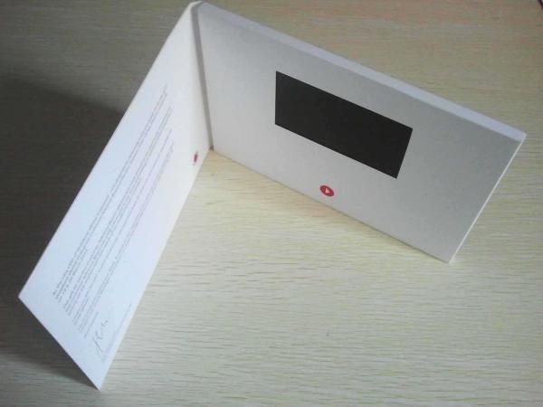 CMYK Printing Custom Video Greeting Cards , USB Charging Digital Video Brochure