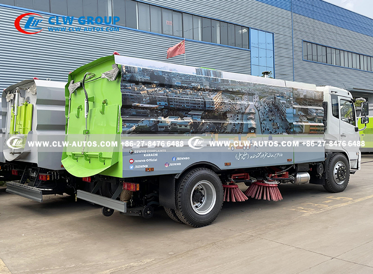 Твердые частицы метельщика дороги машинного оборудования улицы Dongfeng 12 CBM очищая комплектуют вверх механизм