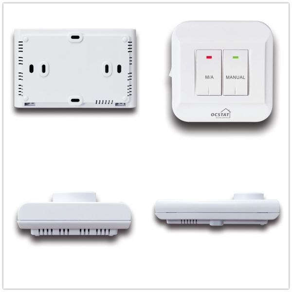 Термостат комнаты цифров большого цвета экрана ЛКД белого беспроводной с датчиком НТК