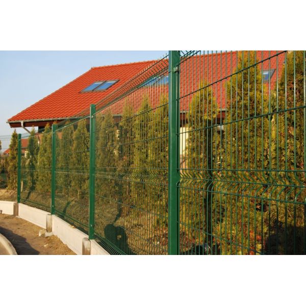 1.83m High V 3d Welded Wire Mesh Fencing Folded Galvanized Powder Coated Metal