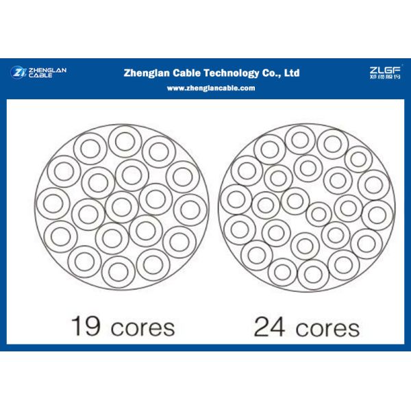 19 Cores Unarmoured Electrical Control Cable For Supervisory Electrical Equipment