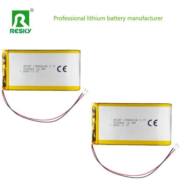 Rechargeable Lithium Battery 6060100 3.7v 5000mAh 18.5wh Power Li-polymer Battery Pack