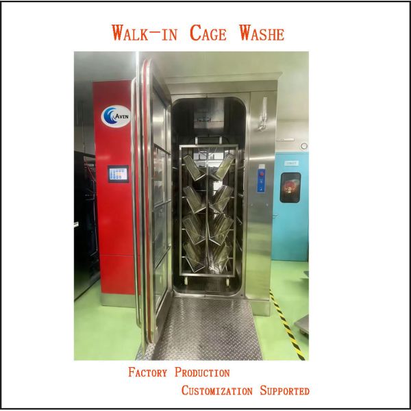 Automatic Walk-in Cage Washer with High Pressure Cleaning & Sterilization