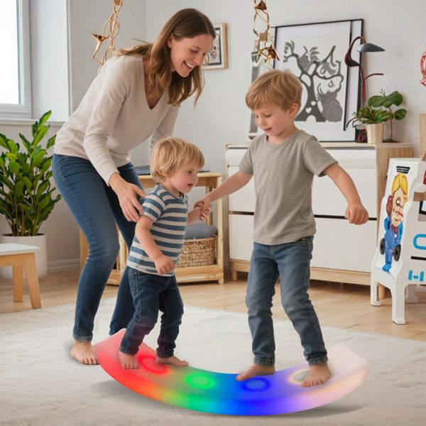Interactive Kids Sensory Balance Board - Eco-Friendly PE Plastic Wobble Board for Physical Training & Play