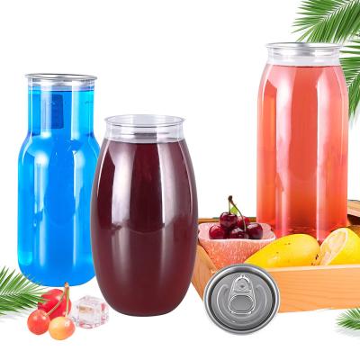 350ml 650ml High Quality PET Plastic Bottles With Pop Top For Cold Drinks