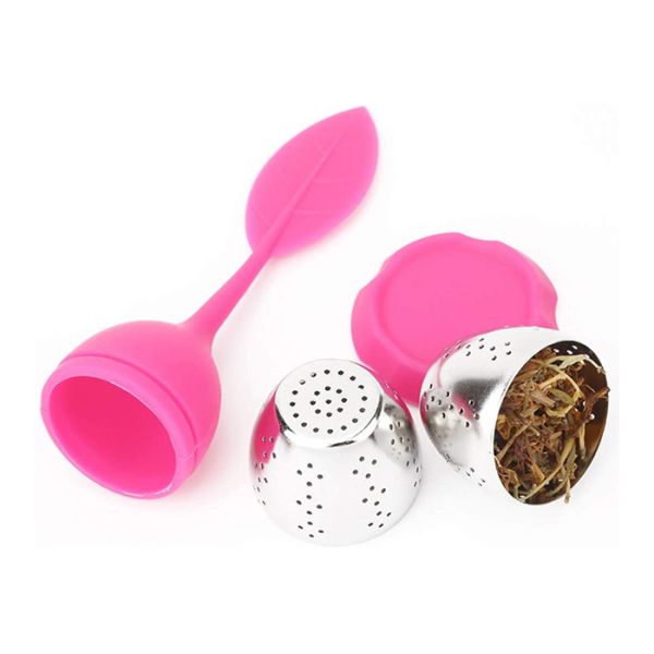 BPA Free Stainless Steel Cup Tea Infuser / Tea Leaf Infuser Silicone Handle