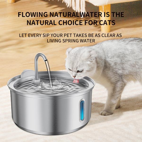 Distributeur d'eau intelligent en acier inoxydable - Abreuvoir 4L pour chats et chiens