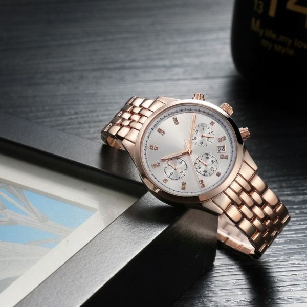 Stainless Steel Strap Men Wrist Watch , Movement Alloy Watch Customized Logo