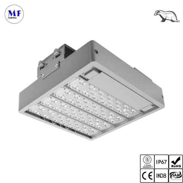 IP67 Plafond LED éclairage d'inondation 60W-300W avec détecteur de mouvement d'obscurcissement pour Terminal Yard Wharve Dock Warehouse