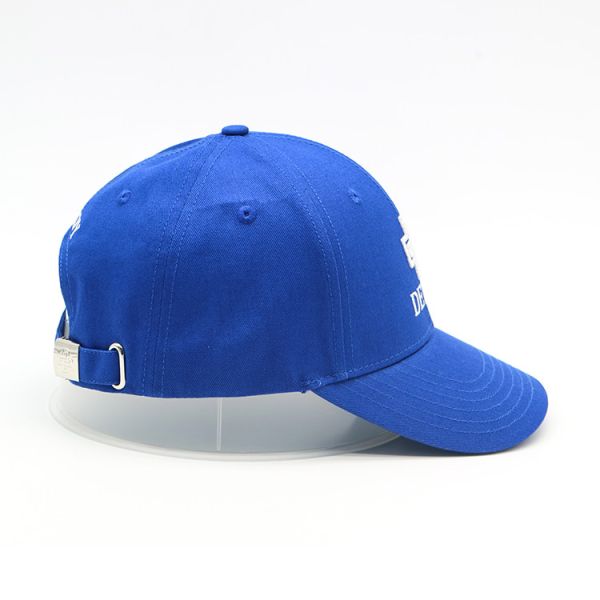 Sombrero curvado tela cruzada de algodón bordado azul plano del borde de 6 gorras de béisbol de los paneles 3D 100%