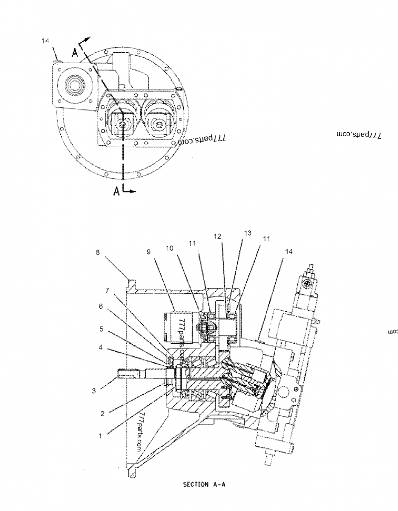 123-2235 153-9185 TQ330b A8V0160 Гидравлический главный насосный двигатель 3306