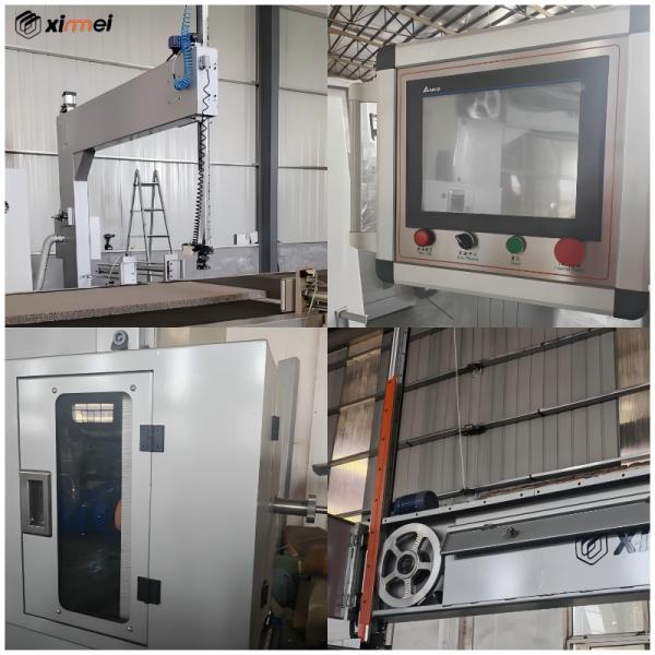 Sponge Cutting Machine Vertical Band Knife PLC HMI Control Foam Block Trimming Splitting to Strip EPE PU Insulation Cotton Scourer EVA Rock Wool Honeycomb Paper Board Coconut Fiber no CAD drawing