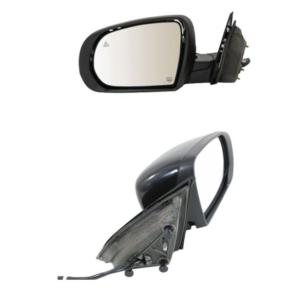 Jeep Cherokee Black Plastic Car Exterior Mirror Electronic Heating Defogging With LED Signal Lamp Indicator