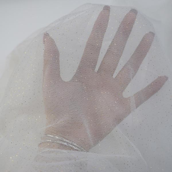 Urdidura macia de nylon da tela do tule de 100% feita malha para vestidos de casamento nupciais