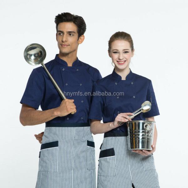 Breathable Long Sleeve Cool Chef Coats Woven Fabric White Kitchen Jacket