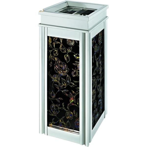 Cenicero de pie metálico para hotel con estructura para apagar cigarrillos