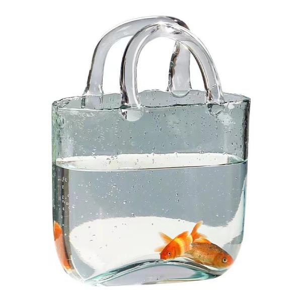 Decoração de Casas de Casamento Vaso de Bolso de Vidro Moderno Perfeito para Flores Frescas Peixes Dourados
