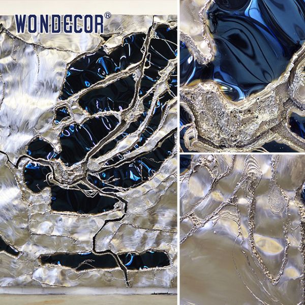 Гладкая скульптура из нержавеющей стали Металлическое стеновое искусство Абстрактное домашнее убранство