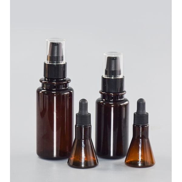 Botella de empaquetado del dropper de la esencia cosmética del ANIMAL DOMÉSTICO 20ml del color de Brown