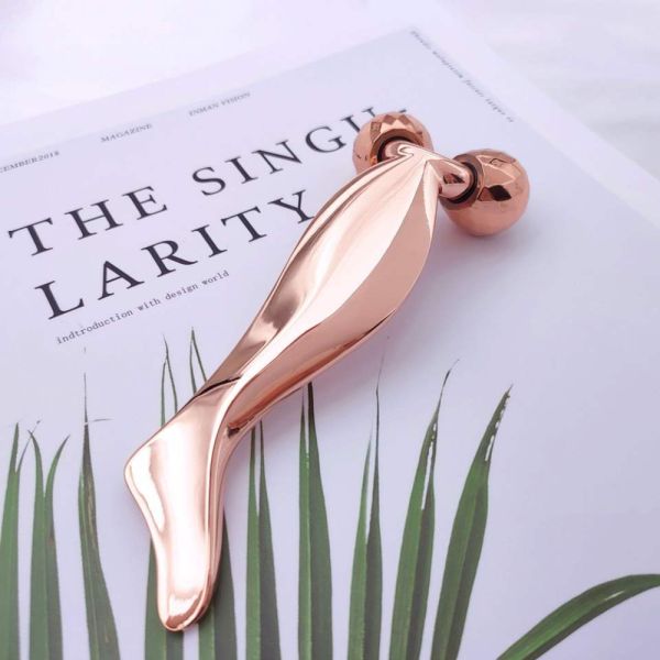 Zinc de aleación de cara y el cuello levantamiento masajista rodillo de la piel de ajuste de rejuvenecimiento herramienta de levantamiento facial