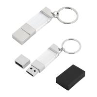 Clé Usb 2.0 et Usb 3.0 en cristal avec anneau lumineux Led brillant