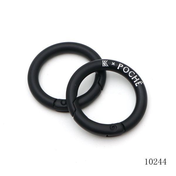 26mm Round Carabiner Clip Black Carabiner Clips Corrosion Resistant