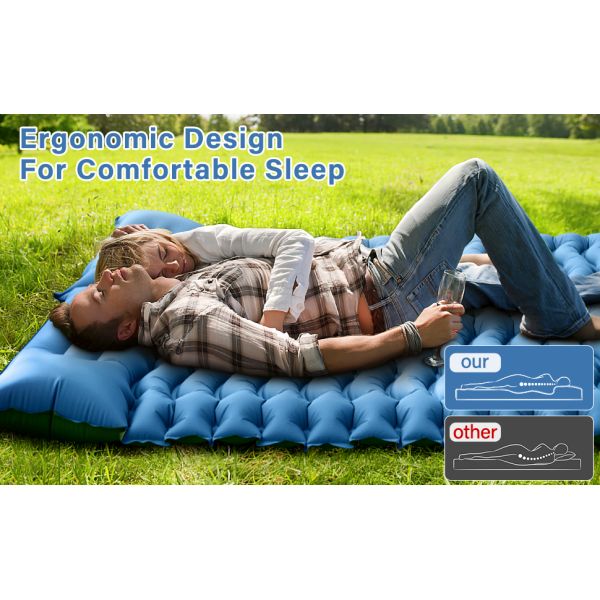 Double Sleeping Pad Camping, Camping Self Inflating 4
