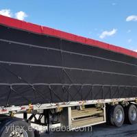 Matériau en vinyle de PVC revêtu de bâches anti-UV 16x27 pieds pour camion à plat