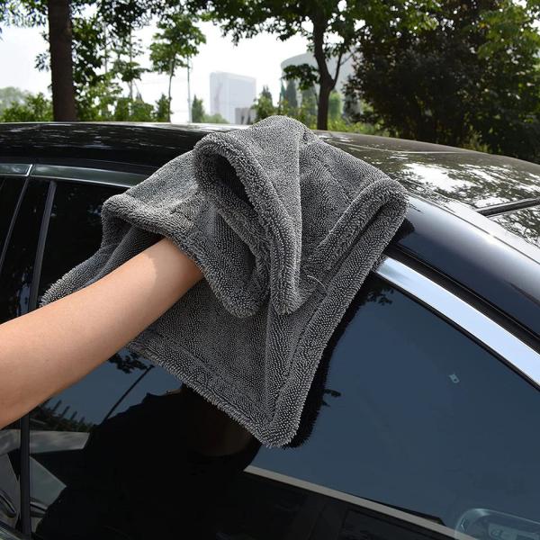 Tecnologia de colocação de cores personalizadas Toalhas de microfibra de plush twist para secagem de assentos de carro