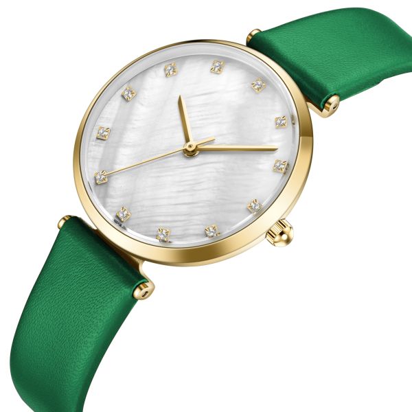 32mm Small Dial Women'S Quartz Watch Fashion Multicolor Leather Strap For Matching