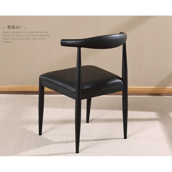 Modern PU Dining Chairs , Leather Metal Hans Wegner Dining Chair