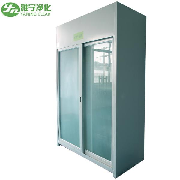 Porta deslizante HEPA guarda-roupa de aço inoxidável armário laminar de fluxo de ar de vestuário para lojas de alimentos e bebidas