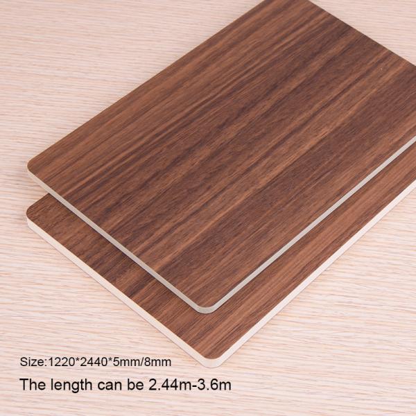 Painel de parede luxuoso moderno 5mm do folheado da madeira da decoração interior 8mm